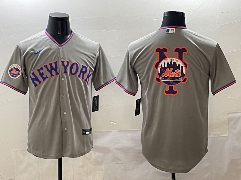 Men New York Mets Blank Grey Second generation 2025 Nike MLB Jersey style 9->new york mets->MLB Jersey